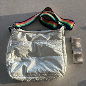 HAUTE SHORE Black Interior Crossbody Bag with White Logo